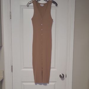 Calvin Klein Jeans Tan Midi Dress